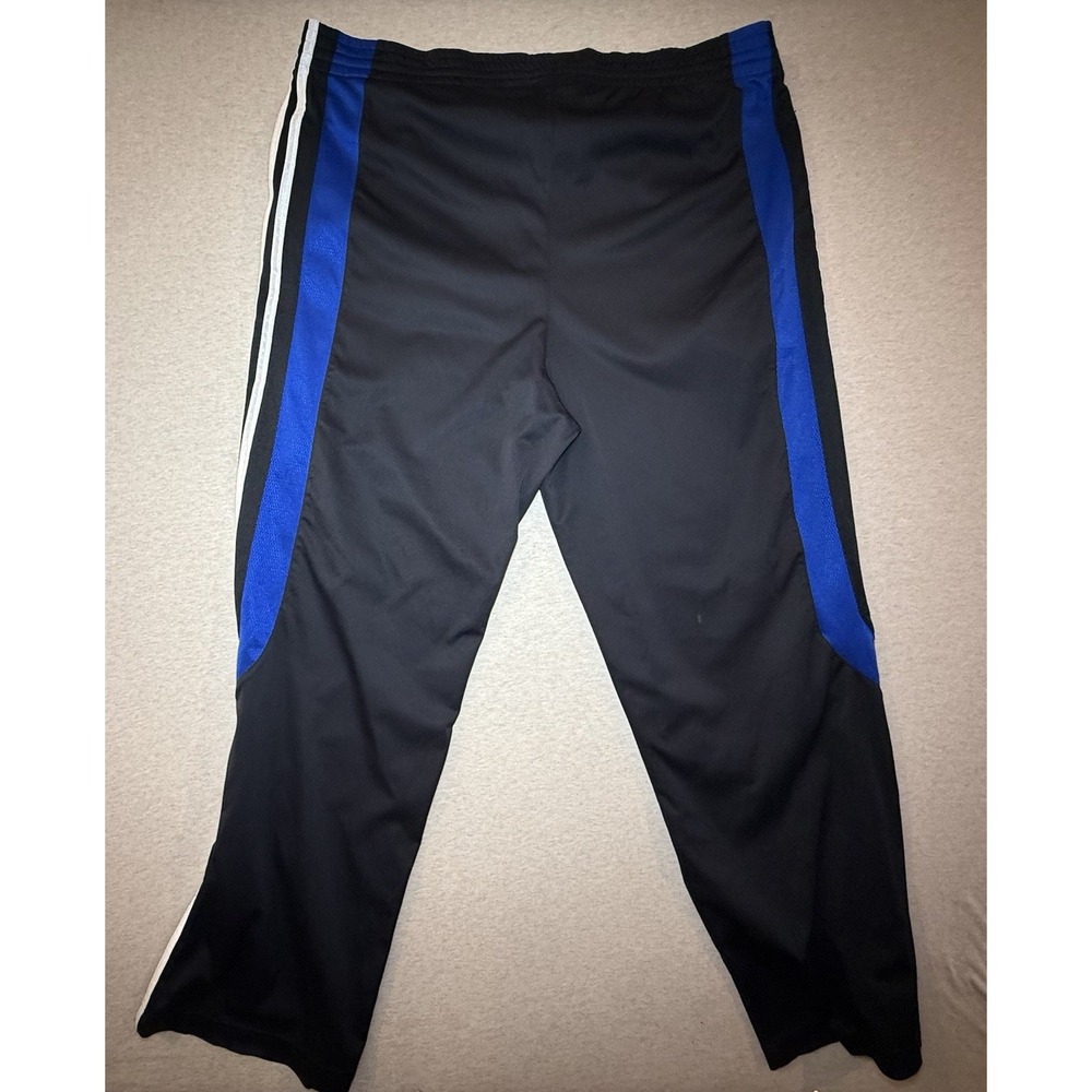 Adidas Running Athletic Pants Men's XL black White Blue With Draw String